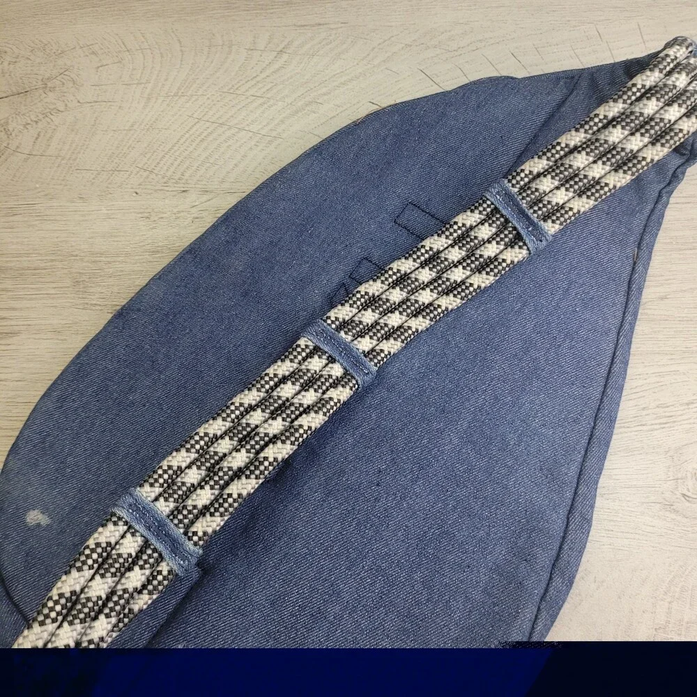Vintage Kavu Blue Denim Shore Rope Crossbody Sling Bag Backpack Outdoor Hiking